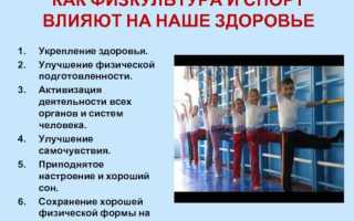 Влияние физкультуры и спорта на организм